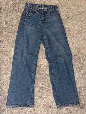 Classic Wide Leg Blue Jeans
